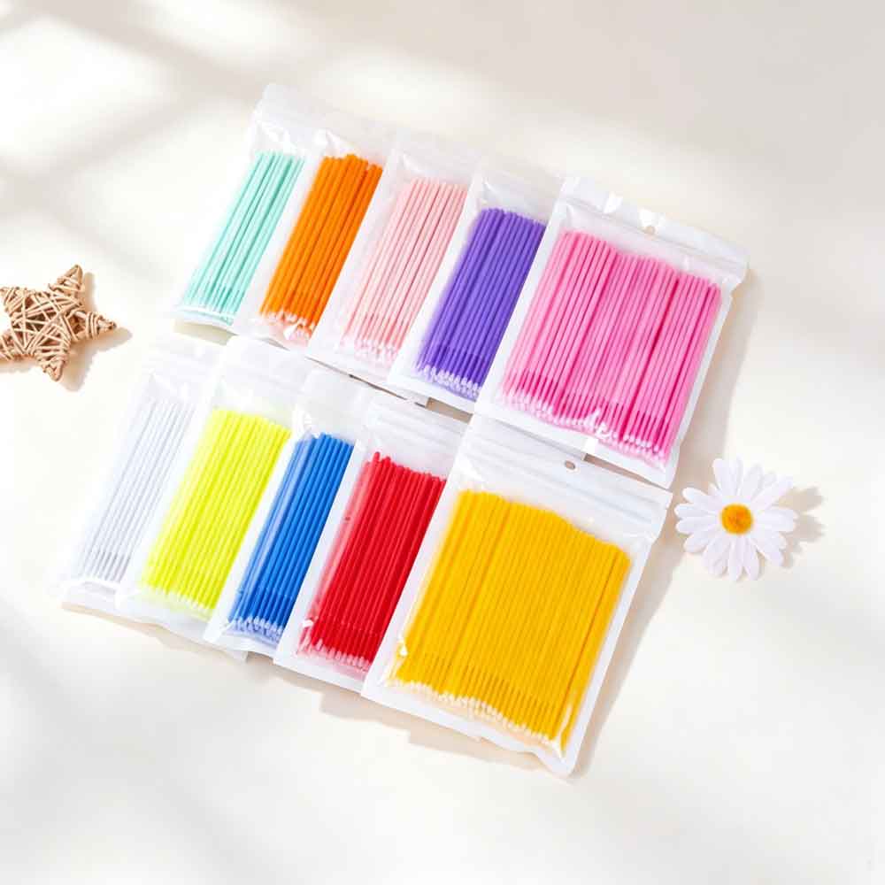 Eyelash Extension Removal - 100 unidades de microcepillos desechables para