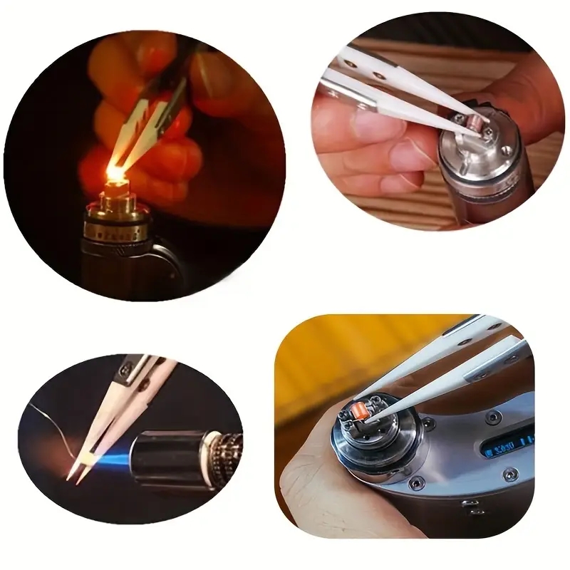 Isolation Tweezer Curved - Pinzas antiestáticas de cerámica, pinzas industriales