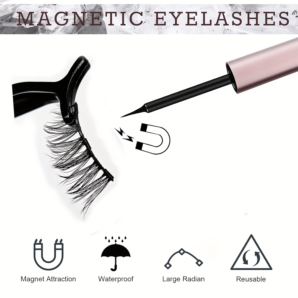 Juego de pestañas magnéticas 3 - Eyelash Extension Permanent reseña y precio