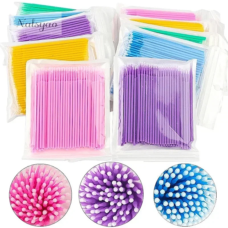 100 piezas de microaplicadores - Eyelash Extension Removal reseña y precio