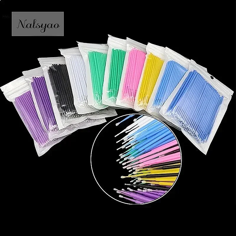 100 piezas de microaplicadores - Eyelash Extension Removal reseña y precio