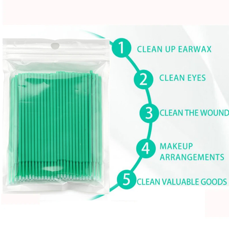 50/100 Uds microcepillos desec - Eyelash Extension Removal reseña y precio