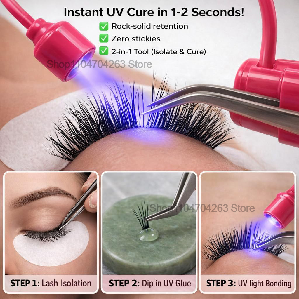 Mini Lámpara UV para Pestañas  - Lash Extension Tweezers reseña y precio