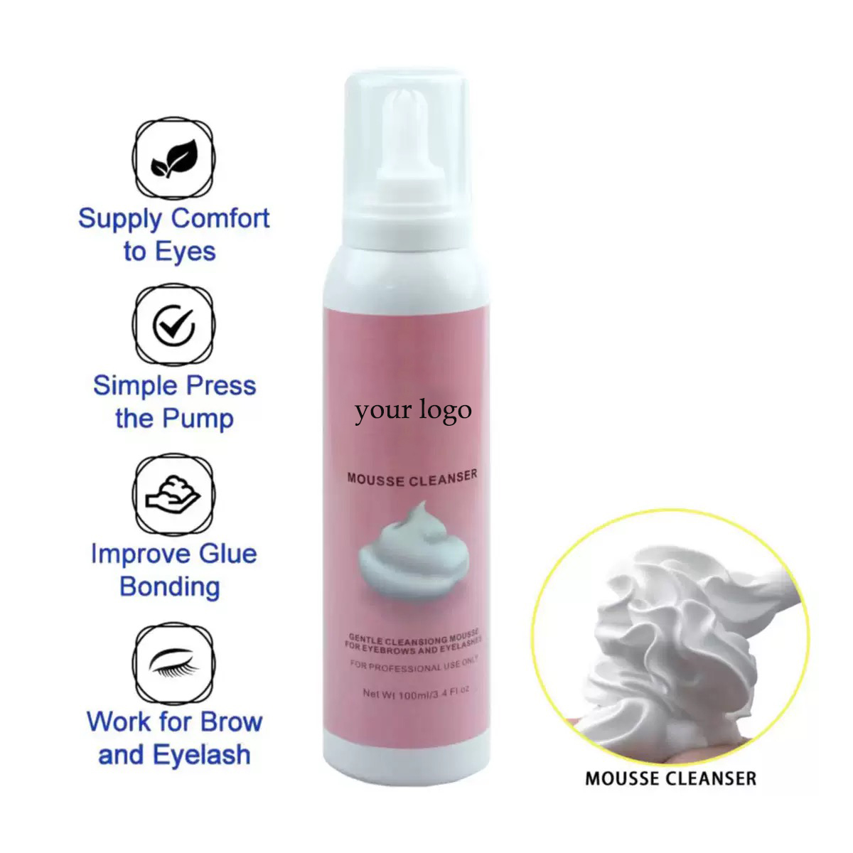 Champú para pestañas batido pe - Eyelash Extension Logo reseña y precio